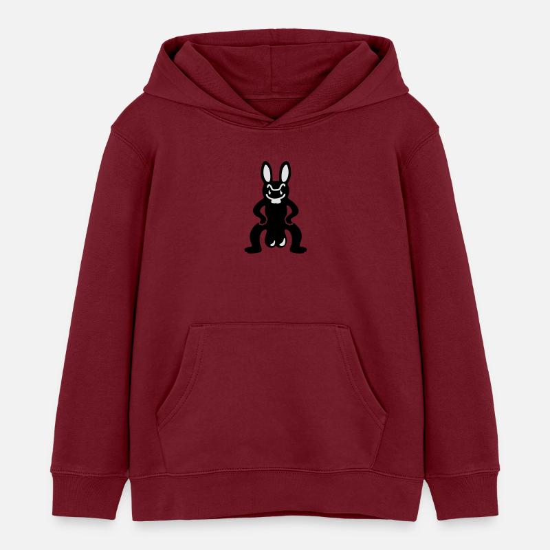 Lapin avec des oeufs - Sweat à capuche enfant bio Stanley/Stella - bordeaux