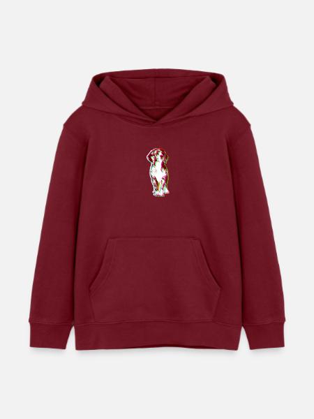 Beagle - Kinder Organic Hoodie Mini Cruiser von Stanley/Stella - Burgunderrot