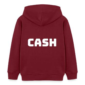 argent - Sweat à capuche enfant bio Stanley/Stella - bordeaux - Dos - AI Model Kid Female (0cm)