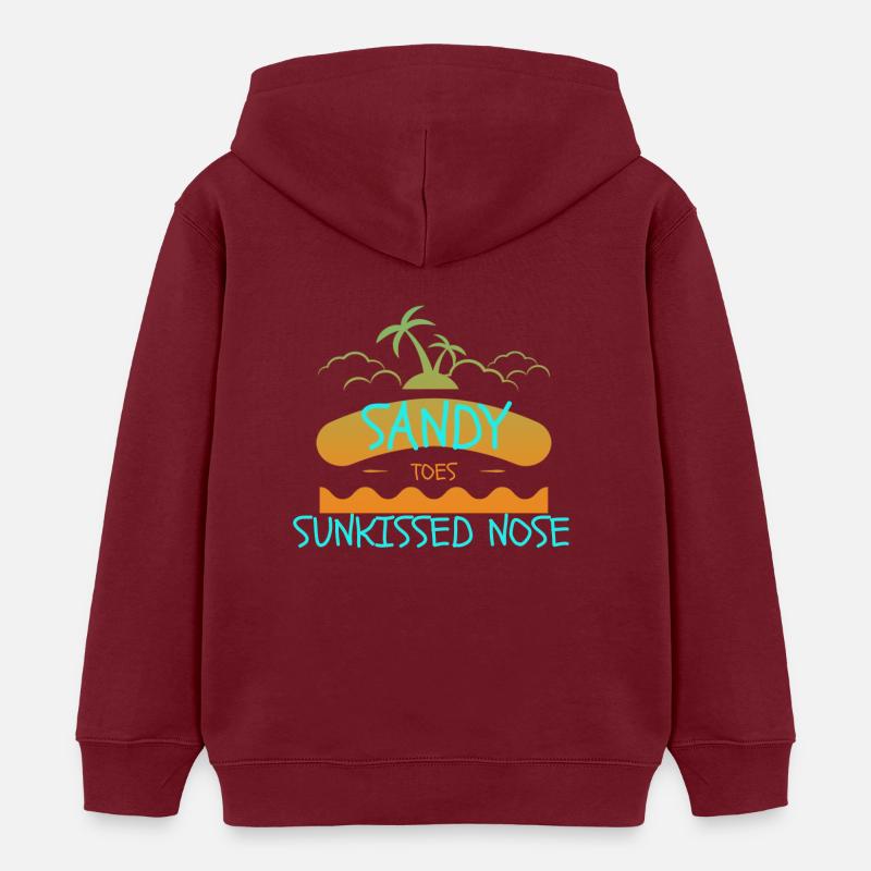 Sunkissed - Sweat à capuche enfant bio Stanley/Stella - bordeaux