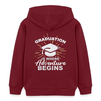 Remise des diplômes cadeau sympa - Sweat à capuche enfant bio Stanley/Stella - bordeaux - Dos - AI Model Kid Female (0cm)