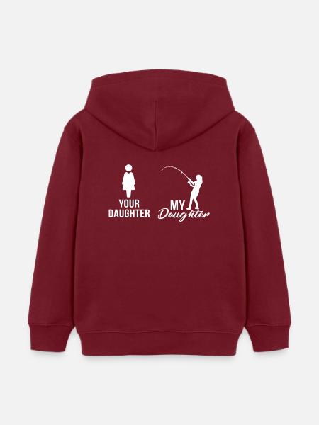 Angeln - Kinder Organic Hoodie Mini Cruiser von Stanley/Stella - Burgunderrot