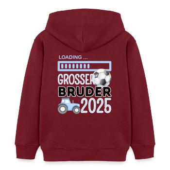 Großer Bruder - Kinder Organic Hoodie Mini Cruiser von Stanley/Stella - Burgunderrot - Hinten - AI Model Kid Female (0cm)