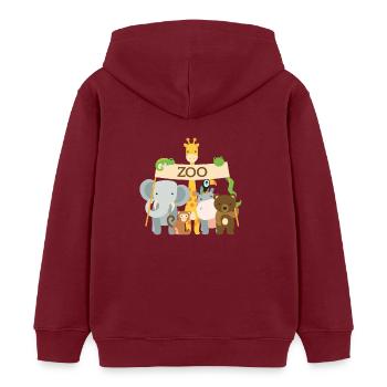 Zoo - Kinder Organic Hoodie Mini Cruiser von Stanley/Stella - Burgunderrot - Hinten - AI Model Kid Female (0cm)