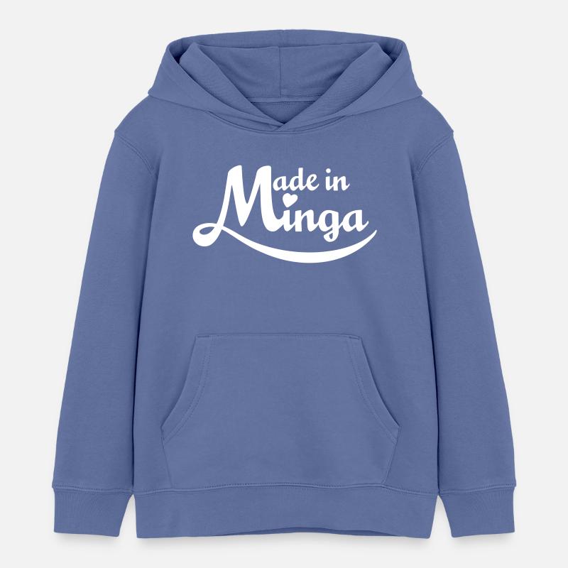 Fabriqué à Minga - pour de vrai Münchner Kindl! - Sweat à capuche enfant bio Stanley/Stella - bleu