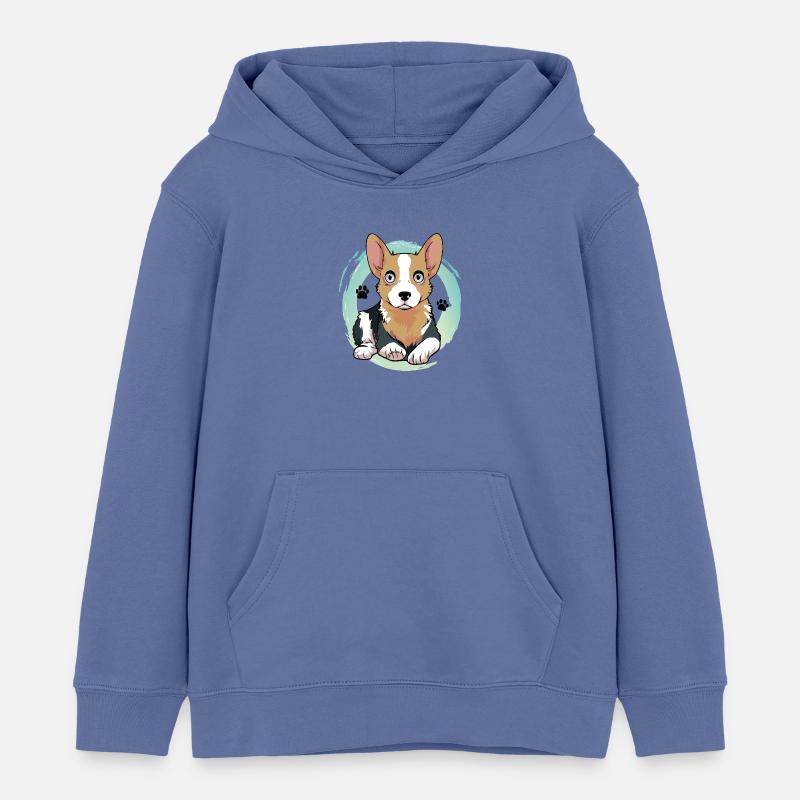 Chiot -1 - Sweat à capuche enfant bio Stanley/Stella - bleu