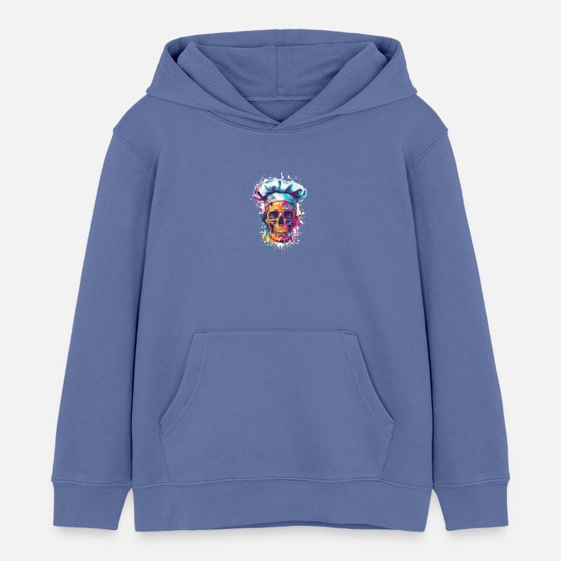 Crâne de Koch - Sweat à capuche enfant bio Stanley/Stella - bleu