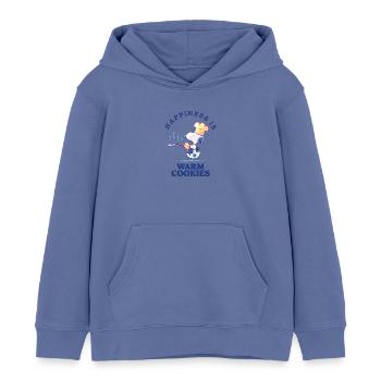 Peanuts Design Happiness Is Warm Cookies - Kinder Organic Hoodie Mini Cruiser von Stanley/Stella - Blau - Vorne - AI Model Kid Male (0cm)