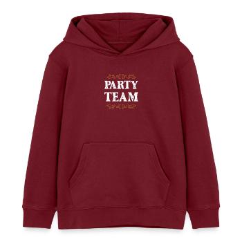 Équipe de fête - Sweat à capuche enfant bio Stanley/Stella - bordeaux - Devant - AI Model Kid Female (0cm)