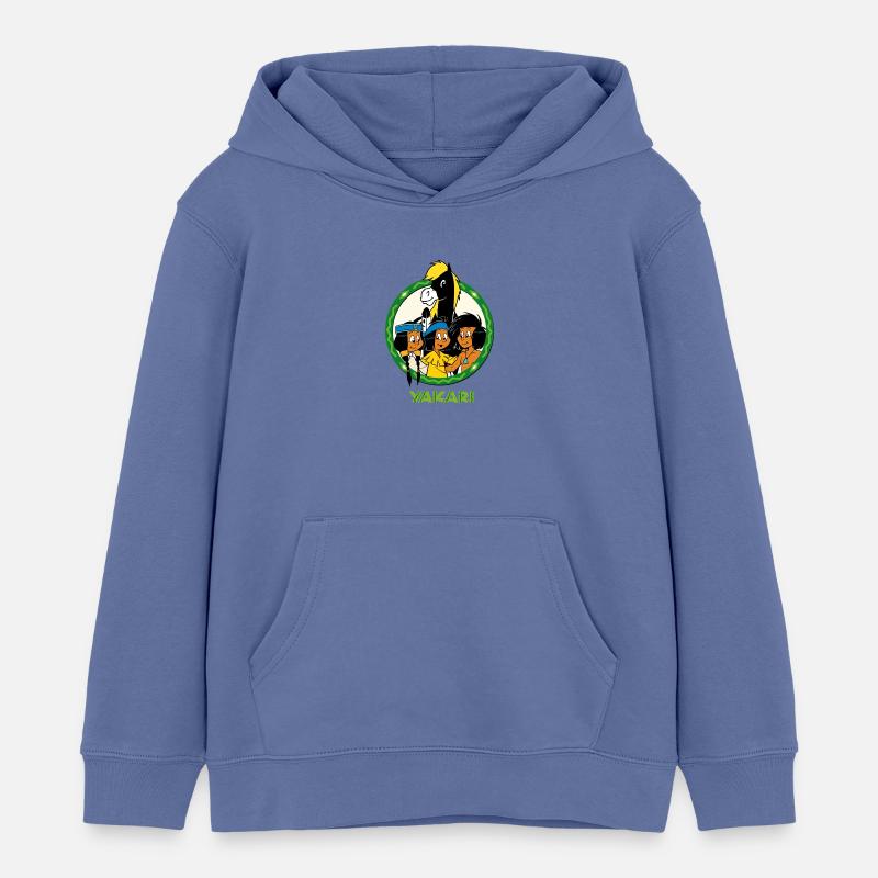 Yakari avec ses amis - Sweat à capuche enfant bio Stanley/Stella - bleu