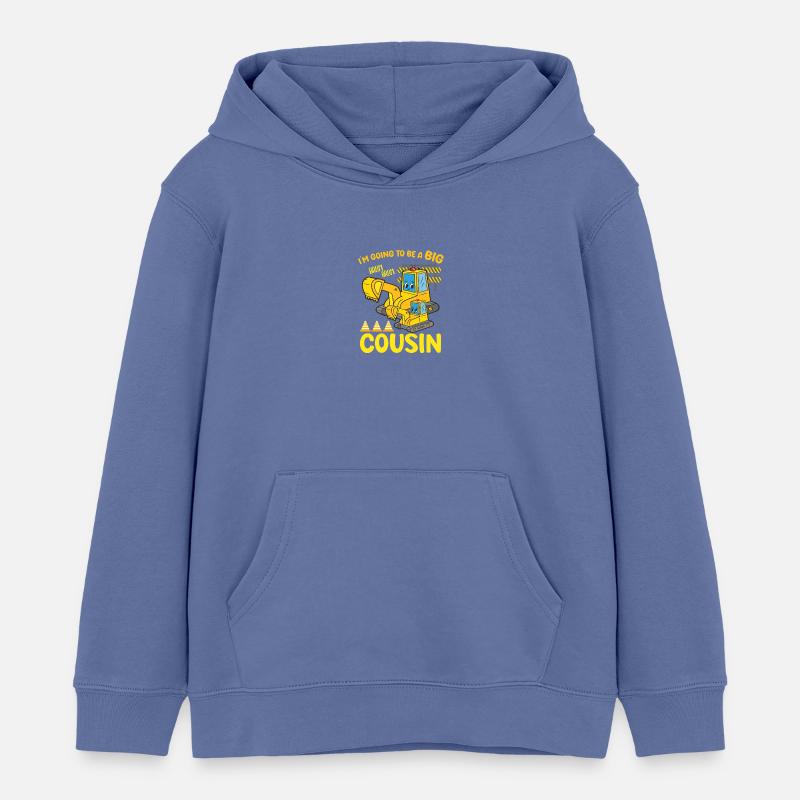 Grande conception d’excavatrice de constructeur - Sweat à capuche enfant bio Stanley/Stella - bleu