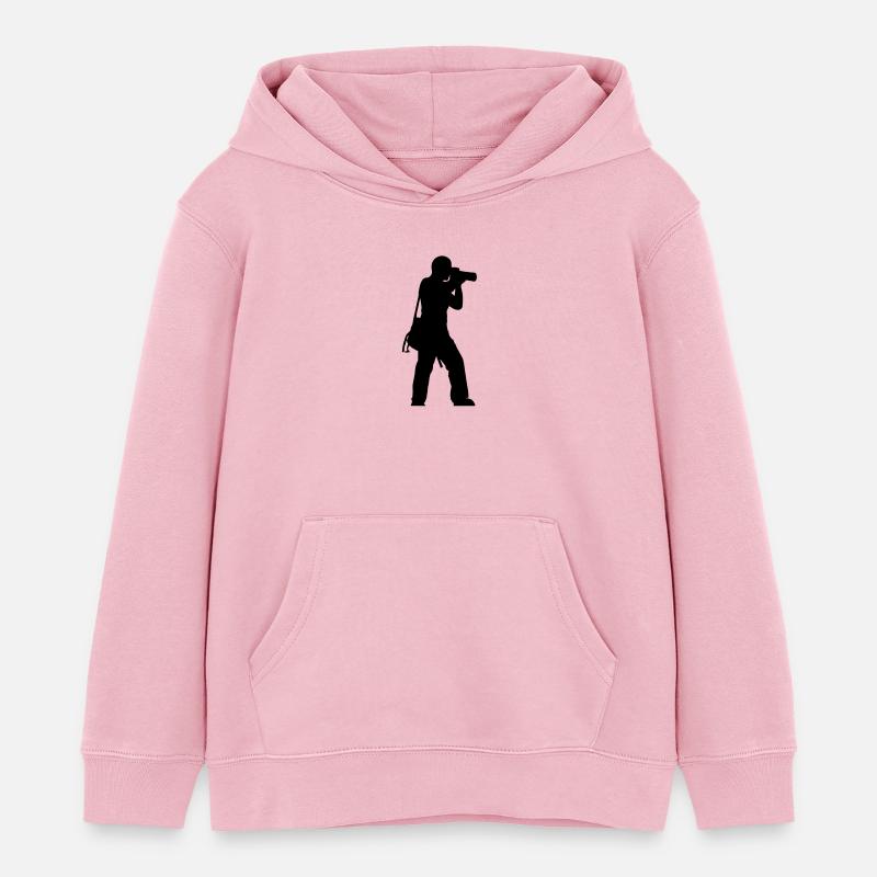 fotografo - Felpa con cappuccio bambino bio di Stanley/Stella - rosa chiaro