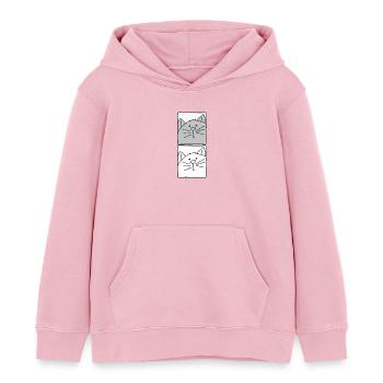 katze grau und weiss - Kinder Organic Hoodie Mini Cruiser von Stanley/Stella - Hellrosa - Vorne - AI Model Kid Female (0cm)