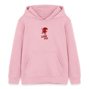 Lenin Lives - Kids Organic Hoodie by Stanley/Stella - cotton pink - Front - AI Model Kid Female (0cm)