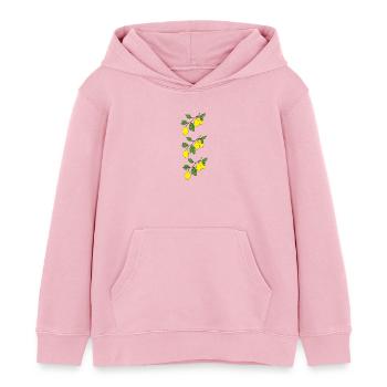 Lemon Sprigs Triple - Kids Organic Hoodie by Stanley/Stella - cotton pink - Front - AI Model Kid Female (0cm)