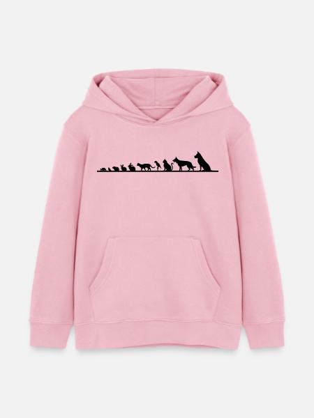 Haustiere - Kinder Organic Hoodie Mini Cruiser von Stanley/Stella - Hellrosa