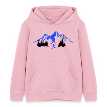 Planche à neige 2 - Sweat à capuche enfant bio Stanley/Stella - rose pâle - Devant - AI Model Kid Female (0cm)