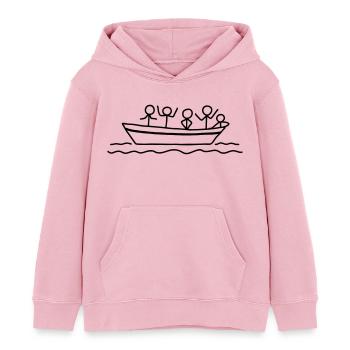 Bootsfahrt - Schiffstour - Kinder Organic Hoodie Mini Cruiser von Stanley/Stella - Hellrosa - Vorne - AI Model Kid Female (0cm)