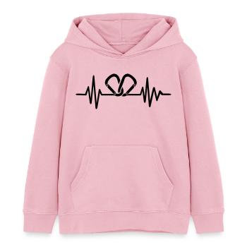 Climbing - Kids Organic Hoodie by Stanley/Stella - cotton pink - Front - AI Model Kid Female (0cm)