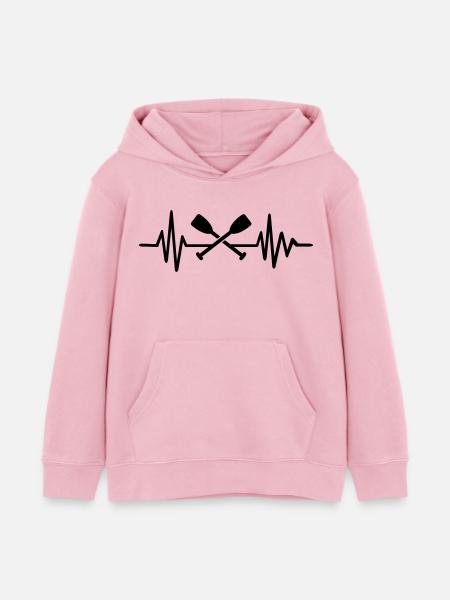 Paddeln - Kinder Organic Hoodie Mini Cruiser von Stanley/Stella - Hellrosa