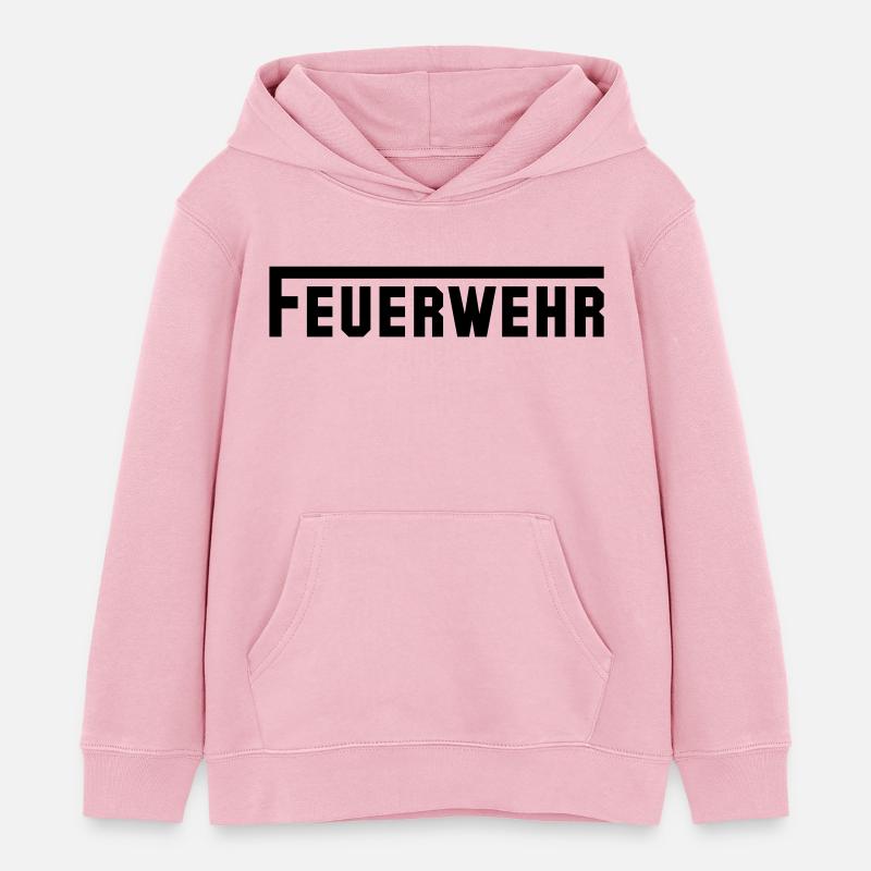 POMPIER - Sweat à capuche enfant bio Stanley/Stella - rose pâle