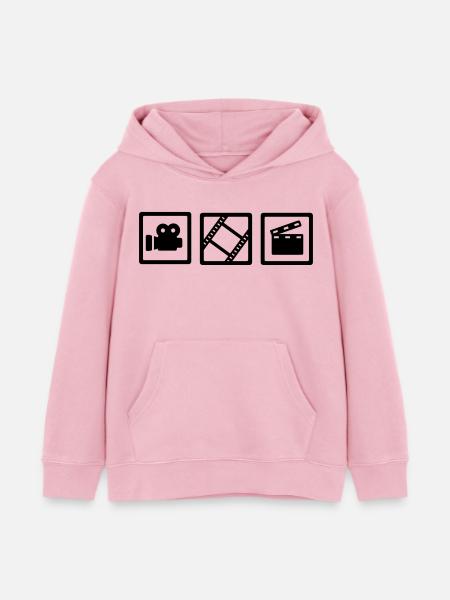 Film - Kinder Organic Hoodie Mini Cruiser von Stanley/Stella - Hellrosa