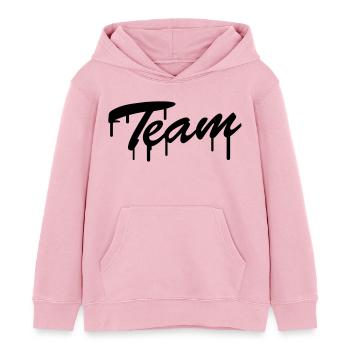 Team Graffiti - Sweat à capuche enfant bio Stanley/Stella - rose pâle - Devant - AI Model Kid Female (0cm)