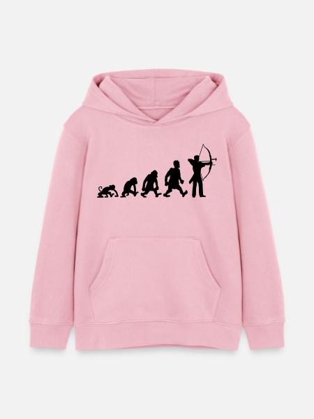 Bogenschießen - Kinder Organic Hoodie Mini Cruiser von Stanley/Stella - Hellrosa
