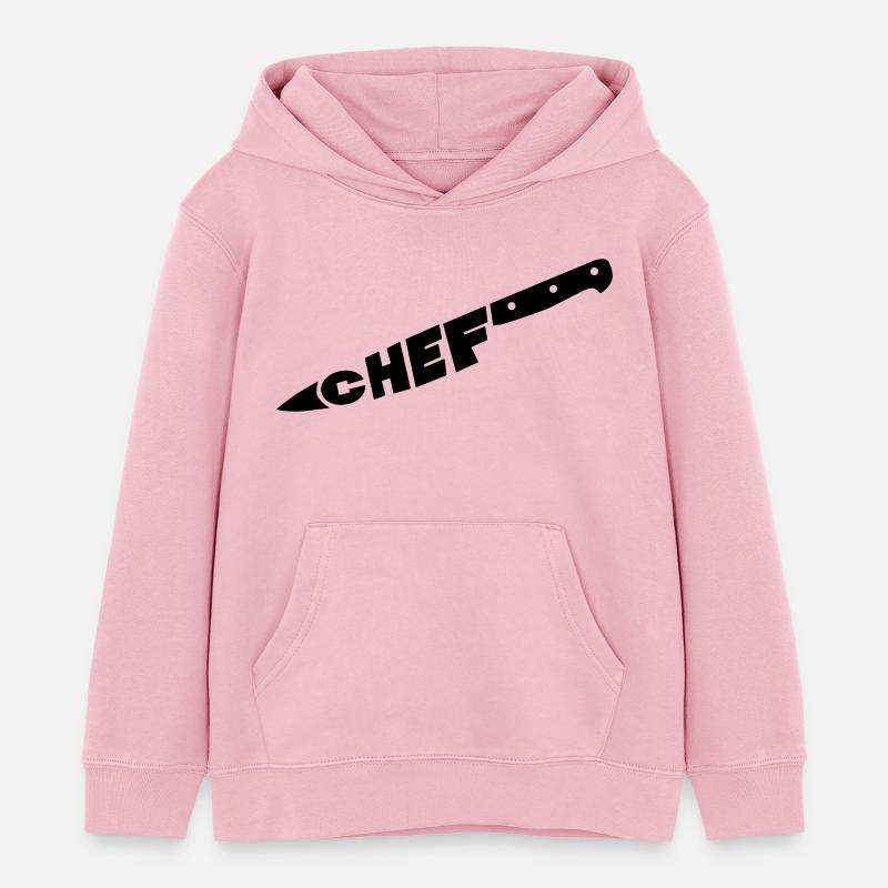 chef couteau - Sweat à capuche enfant bio Stanley/Stella - rose pâle