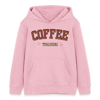 Kaffee-Wetter - Kinder Organic Hoodie Mini Cruiser von Stanley/Stella - Hellrosa - Vorne - AI Model Kid Female (0cm)