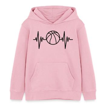 Basketball Pulse - Kinder Organic Hoodie Mini Cruiser von Stanley/Stella - Hellrosa - Vorne - AI Model Kid Female (0cm)