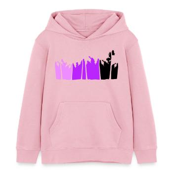 Palmen Insel Bäume Strand Urlaub Streifen Meer - Kinder Organic Hoodie Mini Cruiser von Stanley/Stella - Hellrosa - Vorne - AI Model Kid Female (0cm)