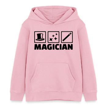 Magician - Sweat à capuche enfant bio Stanley/Stella - rose pâle - Devant - AI Model Kid Female (0cm)