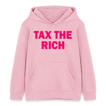 Tax the rich - Kinder Organic Hoodie Mini Cruiser von Stanley/Stella - Hellrosa - Vorne - AI Model Kid Female (0cm)