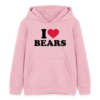 Bär - Kinder Organic Hoodie Mini Cruiser von Stanley/Stella - Hellrosa - Vorne - AI Model Kid Female (0cm)