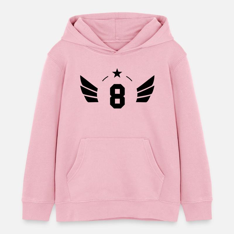 8 Ans - Sweat à capuche enfant bio Stanley/Stella - rose pâle