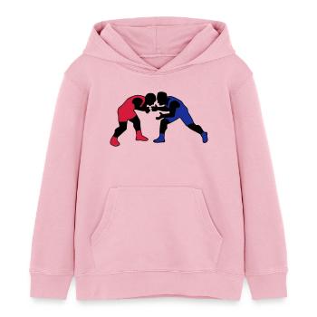 Ringen Zeichnung Sport Kampf Wrestler Wrestling - Kinder Organic Hoodie Mini Cruiser von Stanley/Stella - Hellrosa - Vorne - AI Model Kid Female (0cm)