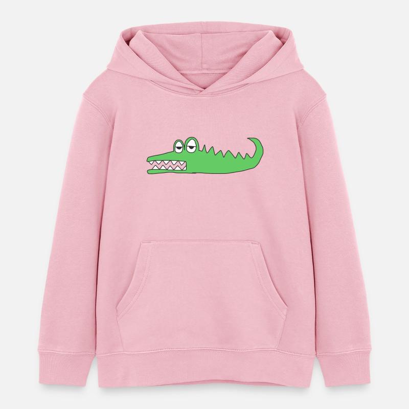 Krokodil - Kinder Organic Hoodie Mini Cruiser von Stanley/Stella - Hellrosa