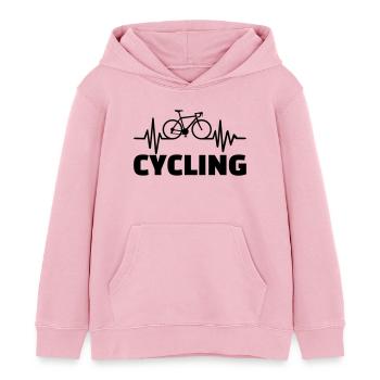 Radfahren - Kinder Organic Hoodie Mini Cruiser von Stanley/Stella - Hellrosa - Vorne - AI Model Kid Female (0cm)