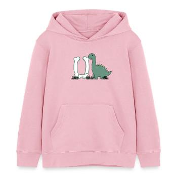 Letter U - Kids Organic Hoodie by Stanley/Stella - cotton pink - Front - AI Model Kid Female (0cm)