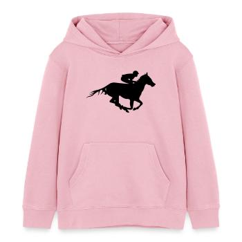 reitsport - Kinder Organic Hoodie Mini Cruiser von Stanley/Stella - Hellrosa - Vorne - AI Model Kid Female (0cm)