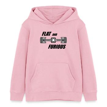Flach und wütend - Kinder Organic Hoodie Mini Cruiser von Stanley/Stella - Hellrosa - Vorne - AI Model Kid Female (0cm)
