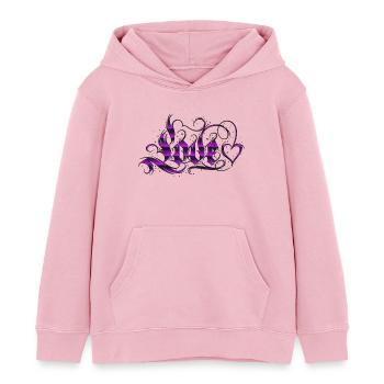 Love Quotes amore Flowers Women girl fashion female - Kids Organic Hoodie by Stanley/Stella - cotton pink - Front - AI Model Kid Female (0cm)