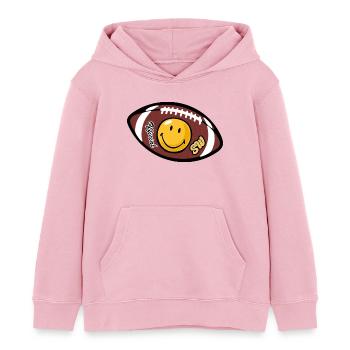 Smiley American Football - Kinder Organic Hoodie Mini Cruiser von Stanley/Stella - Hellrosa - Vorne - AI Model Kid Female (0cm)