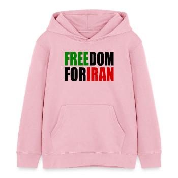 Freedom for iran - Kinder Organic Hoodie Mini Cruiser von Stanley/Stella - Hellrosa - Vorne - AI Model Kid Female (0cm)