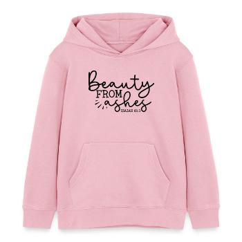 La beauté de ses cendres - Sweat à capuche enfant bio Stanley/Stella - rose pâle - Devant - AI Model Kid Female (0cm)
