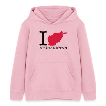 i_love_afghanistan_design_r2 - Kinder Organic Hoodie Mini Cruiser von Stanley/Stella - Hellrosa - Vorne - AI Model Kid Female (0cm)