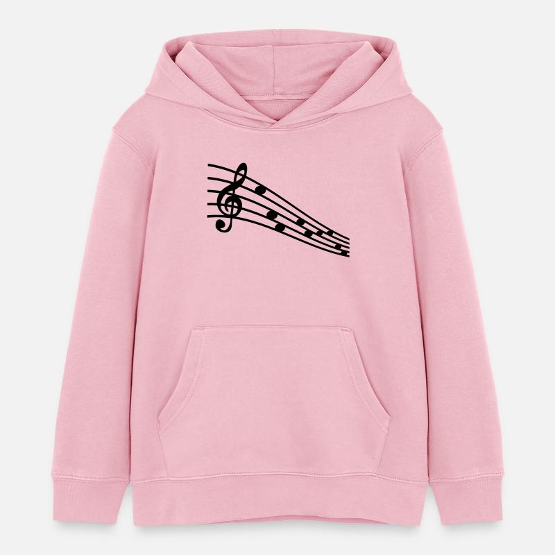 la musique - Sweat à capuche enfant bio Stanley/Stella - rose pâle