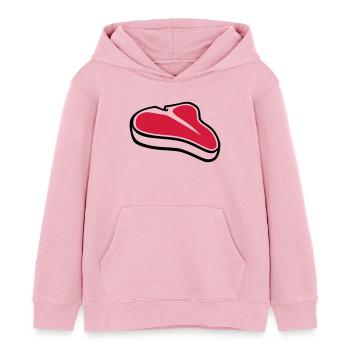 Steak - Kinder Organic Hoodie Mini Cruiser von Stanley/Stella - Hellrosa - Vorne - AI Model Kid Female (0cm)