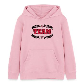 Team - Sweat à capuche enfant bio Stanley/Stella - rose pâle - Devant - AI Model Kid Female (0cm)